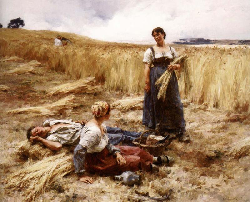 Leon Lhermitte Harvesters at Mount Saint-Pere Norge oil painting art